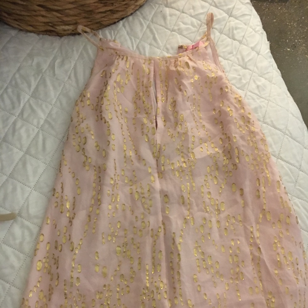 Pink and gold Lilly Pulitzer sleeveless top