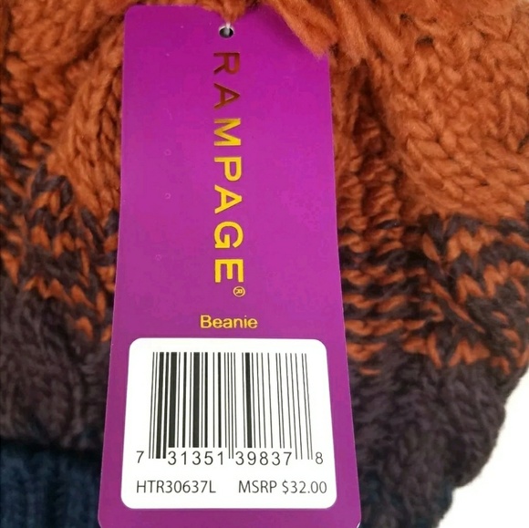 Cozy Rampage Beanie Pom Poms Chunky - Picture 2 of 3