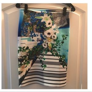 $ DROP! NWOT Clover Canyon Printed Neoprene Skirt