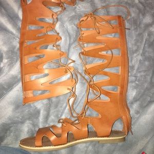 Strappy sandals! Never worn