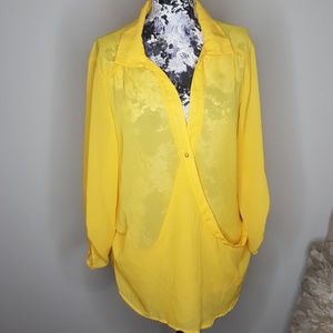 Ashley Stewart Canary Blouse
