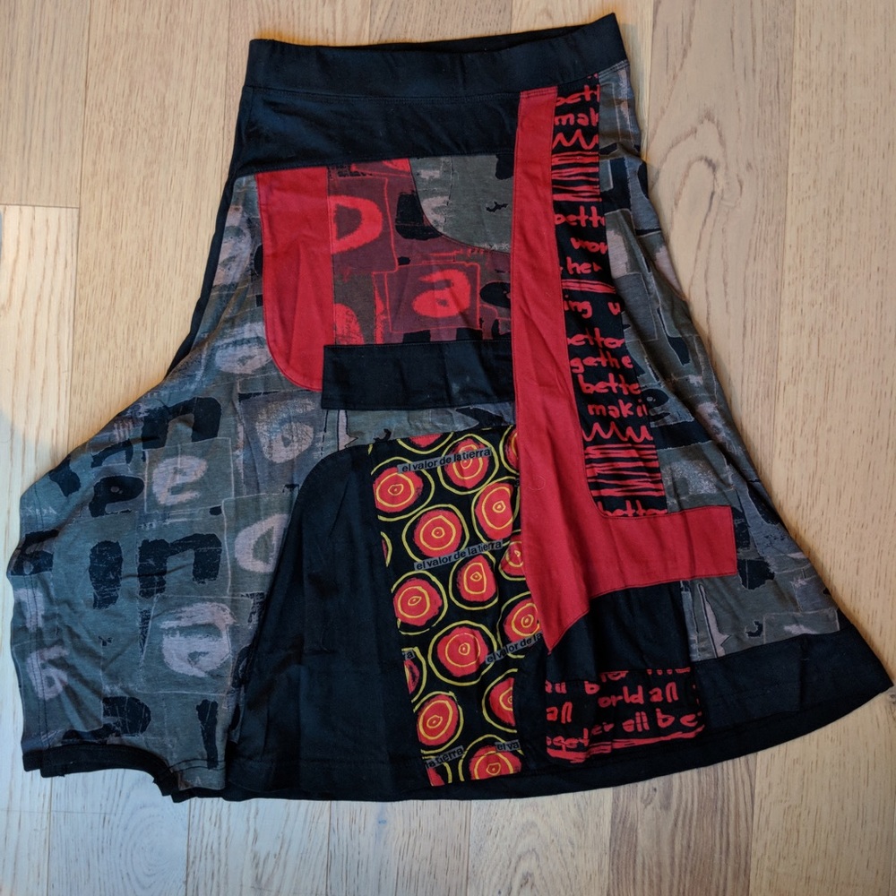 Desigual Skirt A Line Knee Length S Asymmetrical