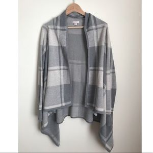 Merona plaid grey sweater cardigan, Medium