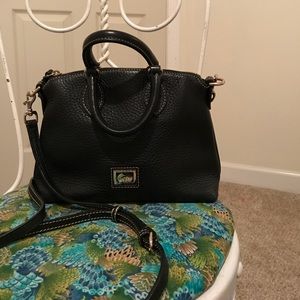 Downey and Bourke black leather crossbody purse