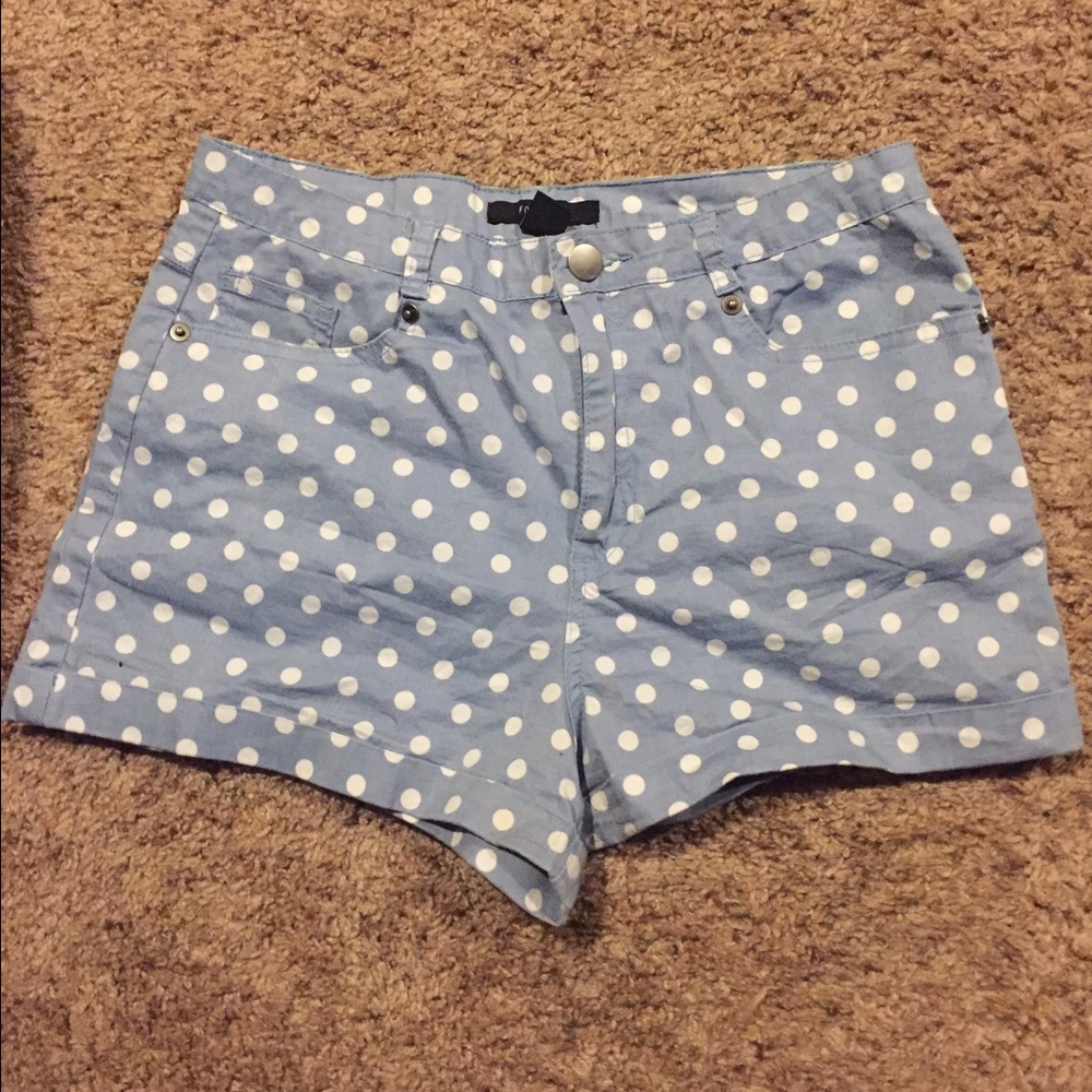 Forever 21 high-waisted polka dot shorts
