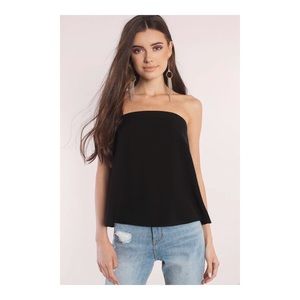 Black Strapless/Backless Top