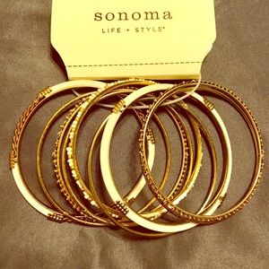 Never used - Cream and Gold Bangles Never used - Cream and Gold Bangles