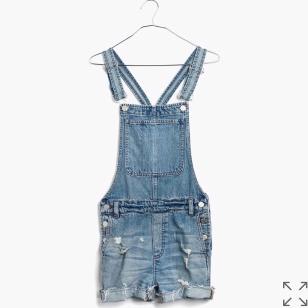 Madewell Jean Short Overalls