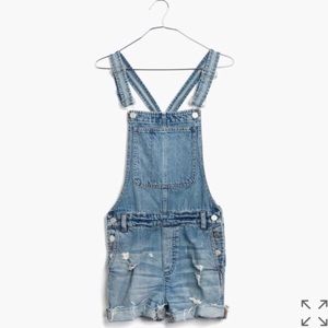 Madewell Jean Short Overalls