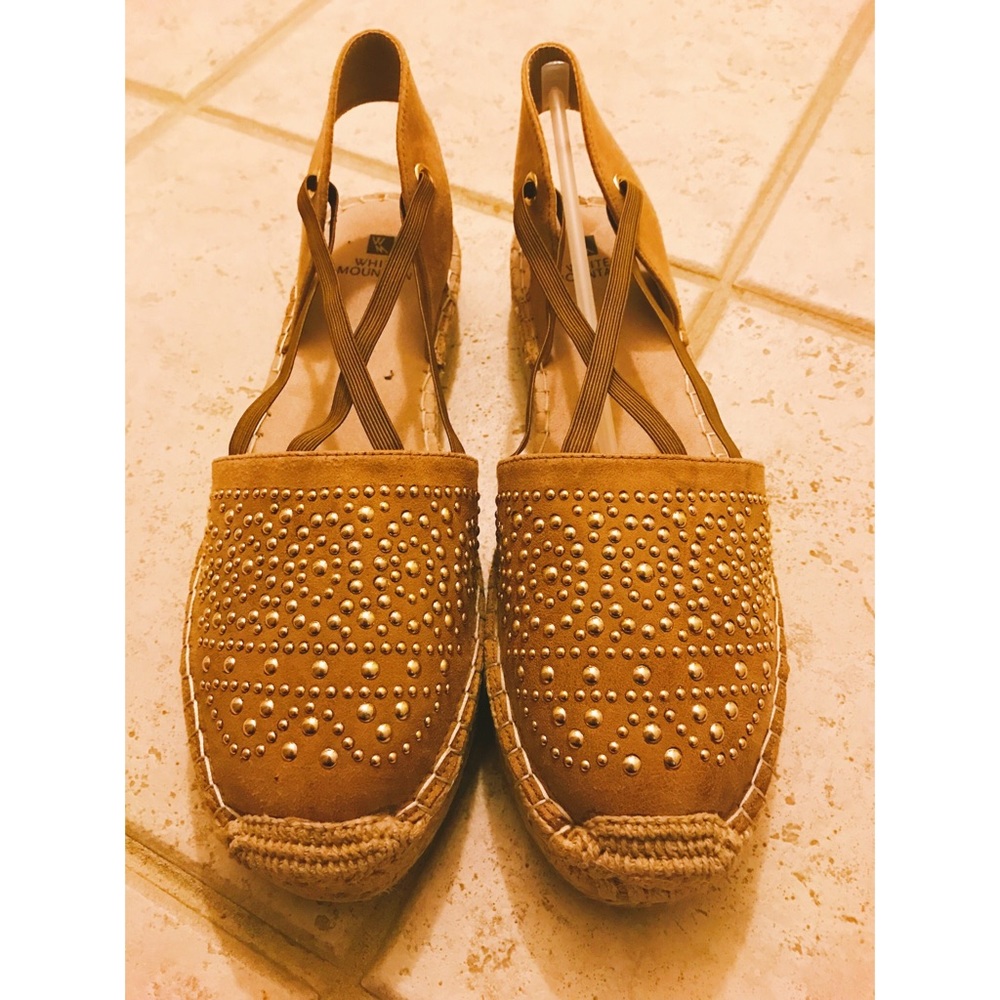 Gold Studded Sandal Espadrilles Size 10