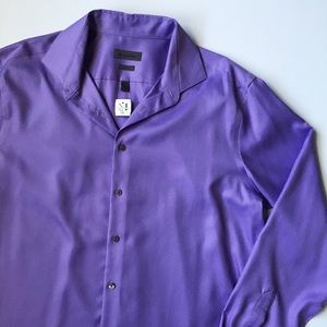 NWT Calvin Klein Lavender Slim Fit Dress Shirt