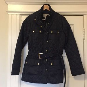Banana Republic Navy Blue Quilted Coat
