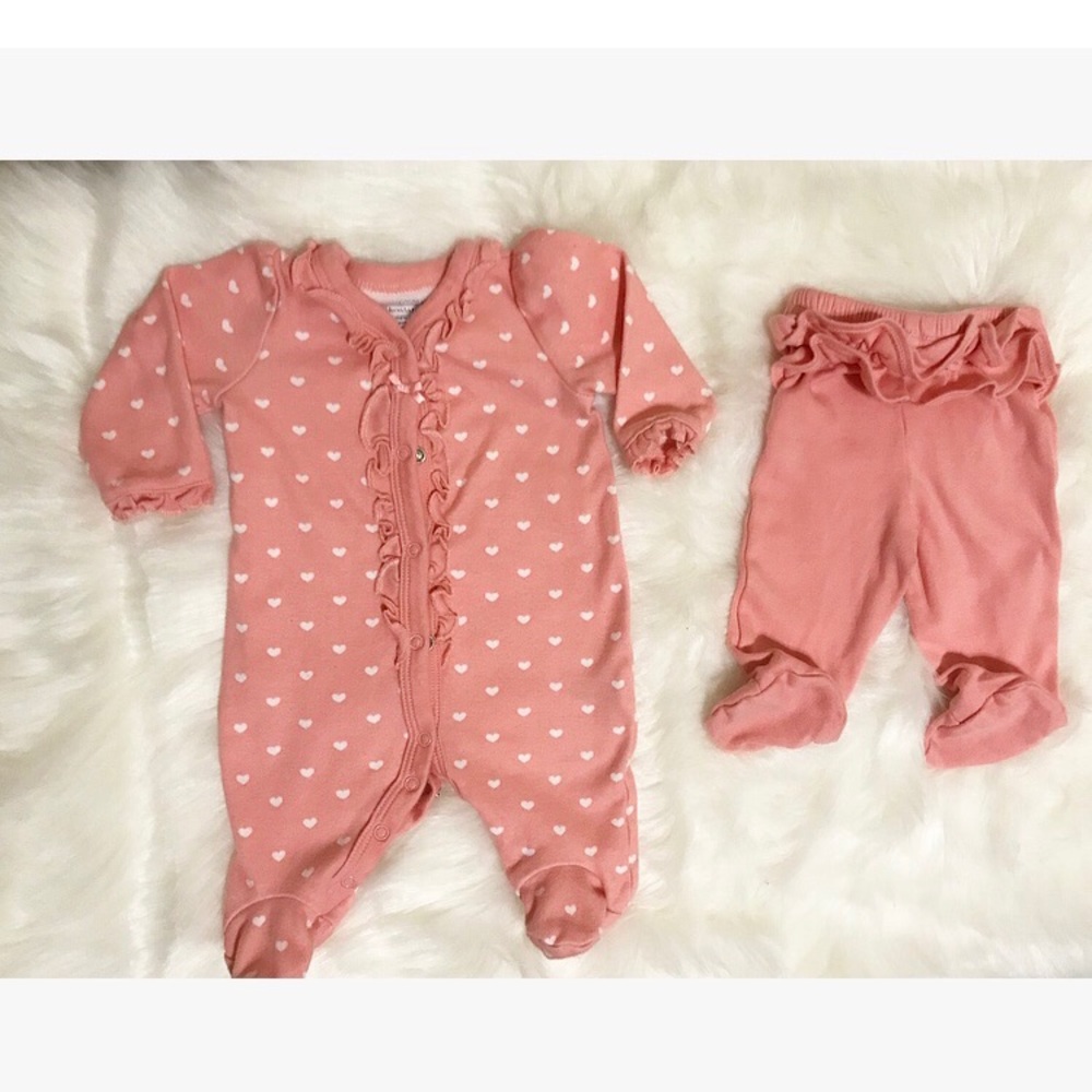Baby Girl Sleeper and Pants with Footsies