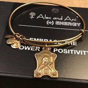 RARE Alex and Ani Saint Theresa Bangle.l RARE Alex and Ani Saint Theresa Bangle.l