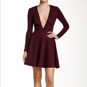 AMERICAN APPAREL DEEP V SKATER DRESS