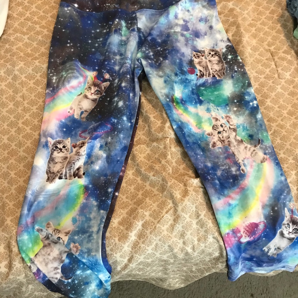Crazy cat girls justice leggings