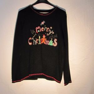 Large Black "Ugly" Christmas Sweater