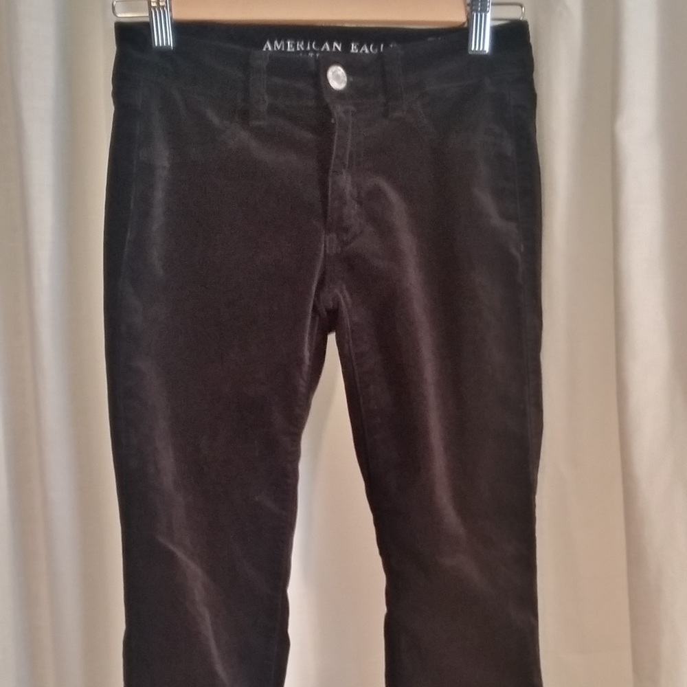 American Eagle Black Velvet Pants