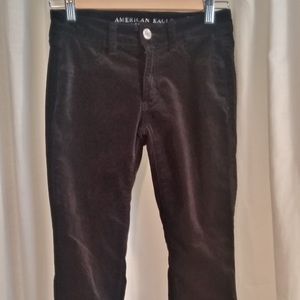 American Eagle Black Velvet Pants