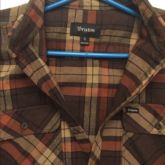 Men’s Brixton Flannel - Brown/Small - Picture 4 of 4
