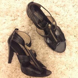 Michael Kor's Zip Up Black Pump