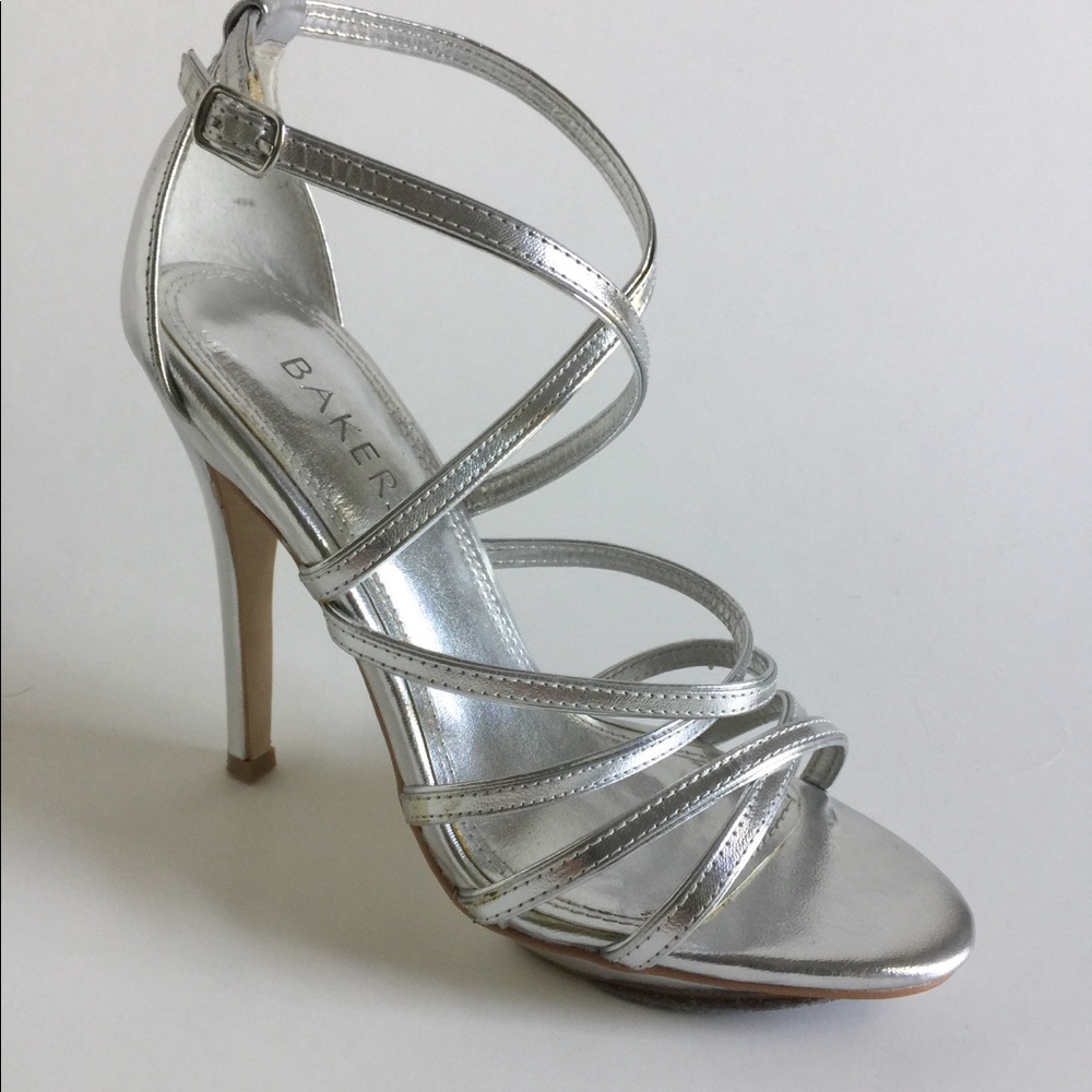 Sexy Strappy Silver Shoes with 5 inch Heels