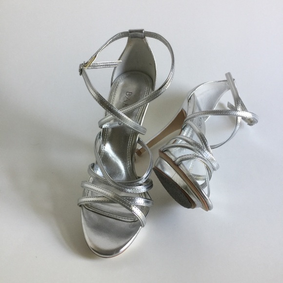 Sexy Strappy Silver Shoes with 5 inch Heels - Picture 6 of 7