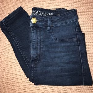 American Eagle Sky High Jegging Dark Blue