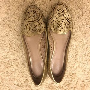 Gold Eyelet Vince Camuto Flats