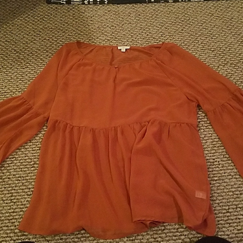 Orange flouncy tunic