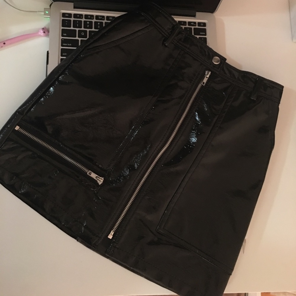 Black mini skirt