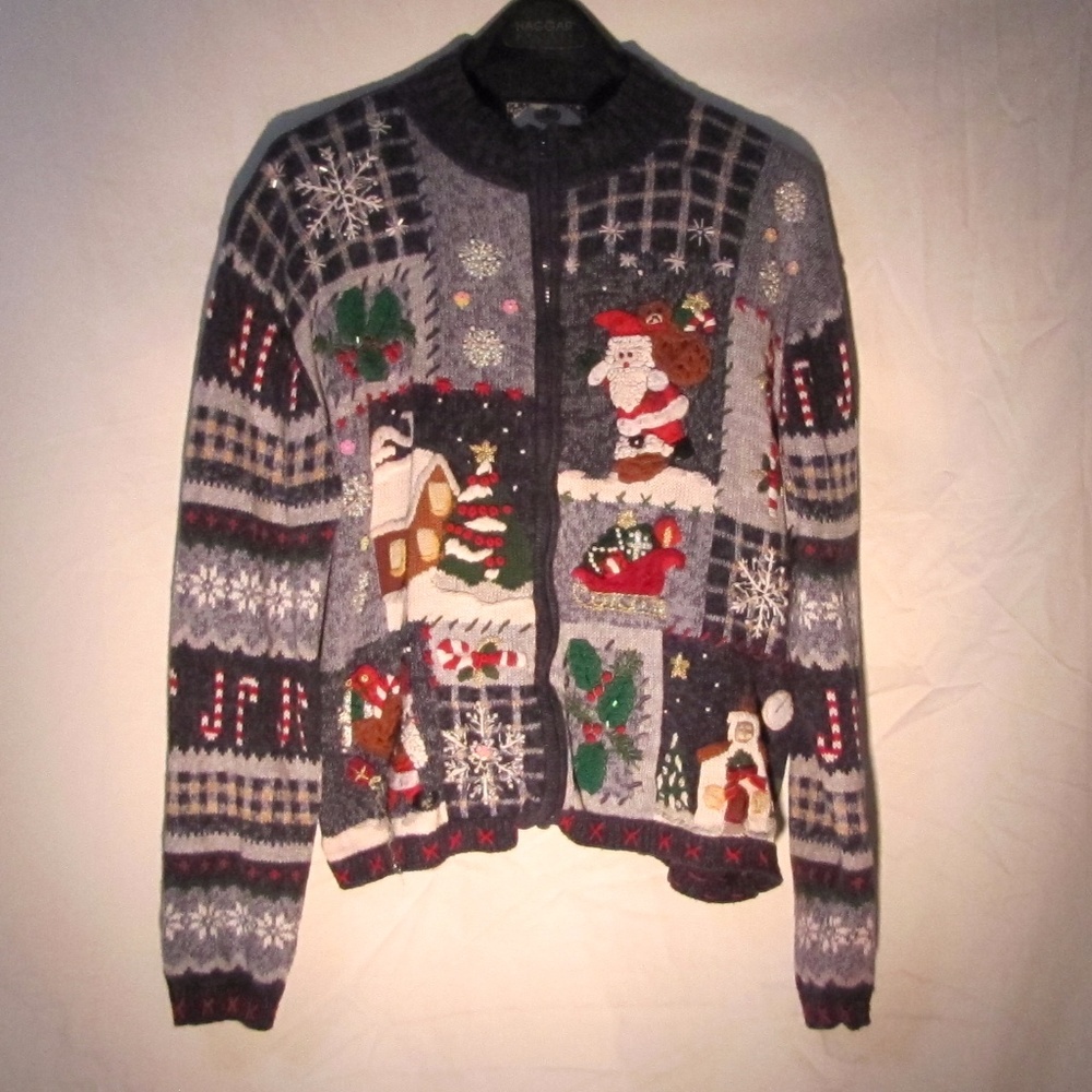 Extra Large Blue "Ugly" Christmas Sweater