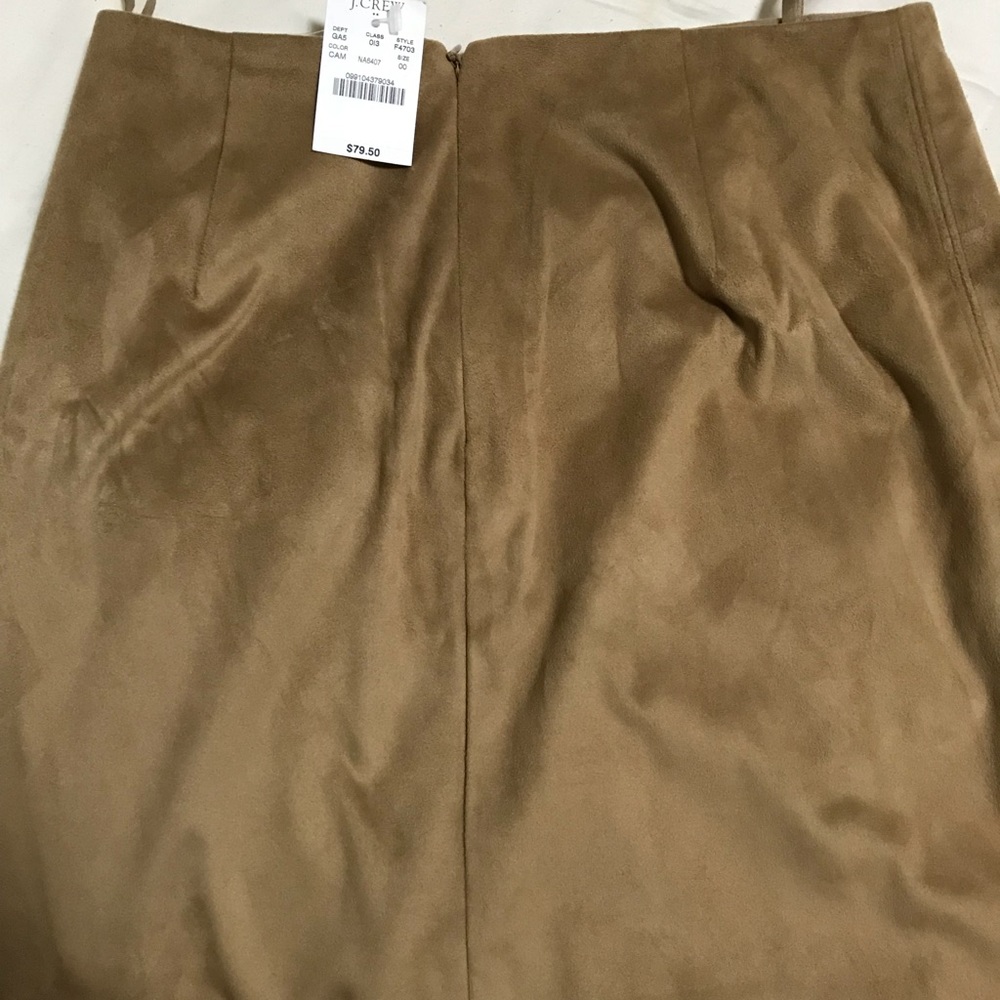 Brand new never worn J Crew camel suede miniskirt