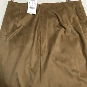 Brand new never worn J Crew camel suede miniskirt
