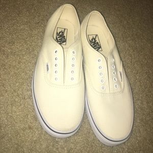 Cream never worn Vans