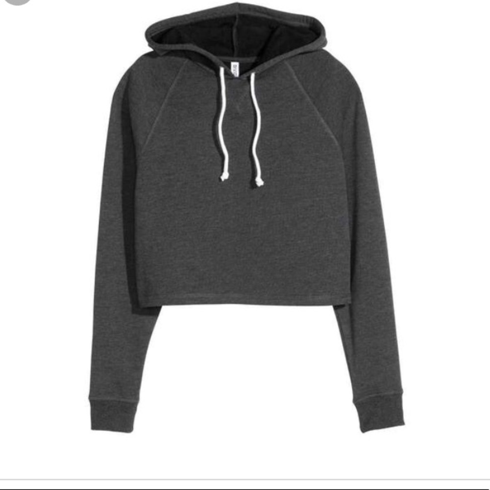 Cropped grey hoodie