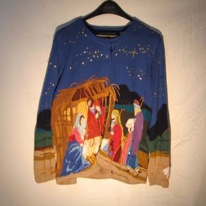 Extra Large Blue "Ugly" Christmas Sweater