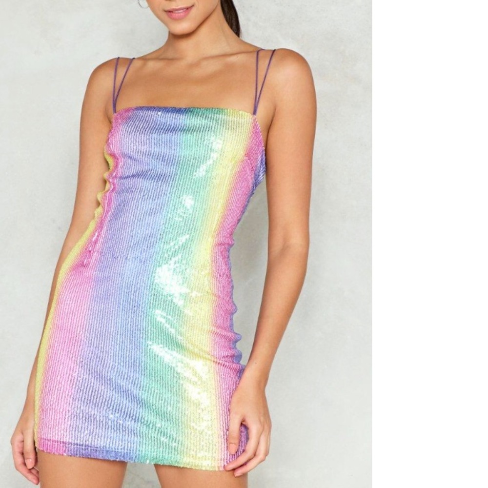 Show your true colors nasty gal sequin mini dress
