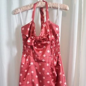 Pink Silk Polka Dot Betsey Johnson dress