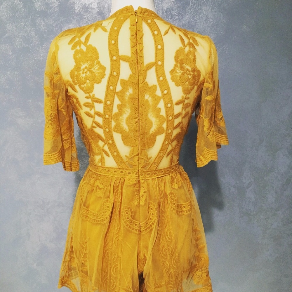 🆕Mustard Deep V Romper  😍🙌🏼 - Picture 3 of 3