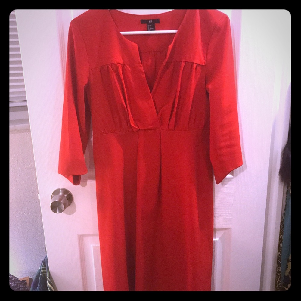 H&M Size 8 red-orange dress