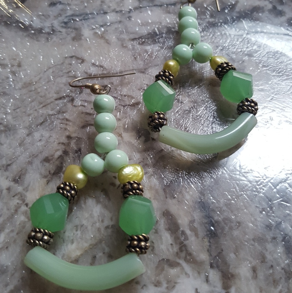 LaLa Red dangle earrings.