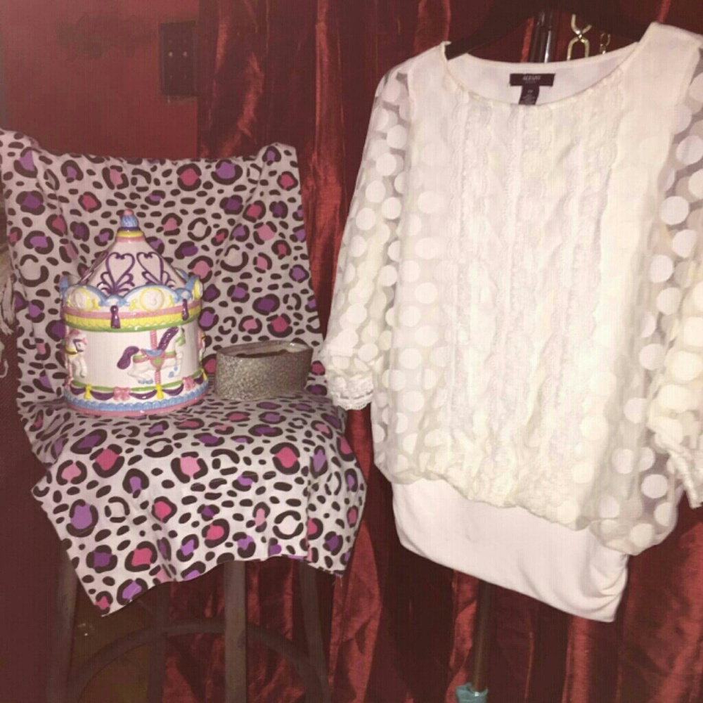 Beautiful and elegant white top of beauty