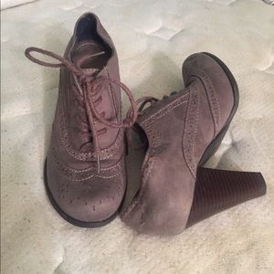 Brown heels lightly worn