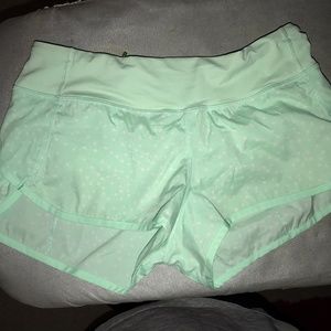 Lululemon Run Speed Mint Green Shorts, NWOT