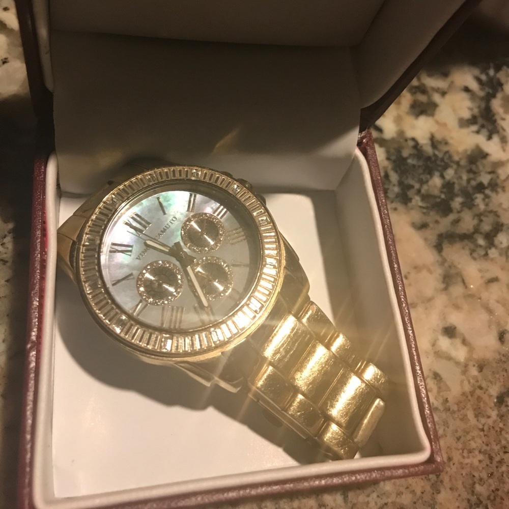 Vince Camuto watch with swarovsky crystals