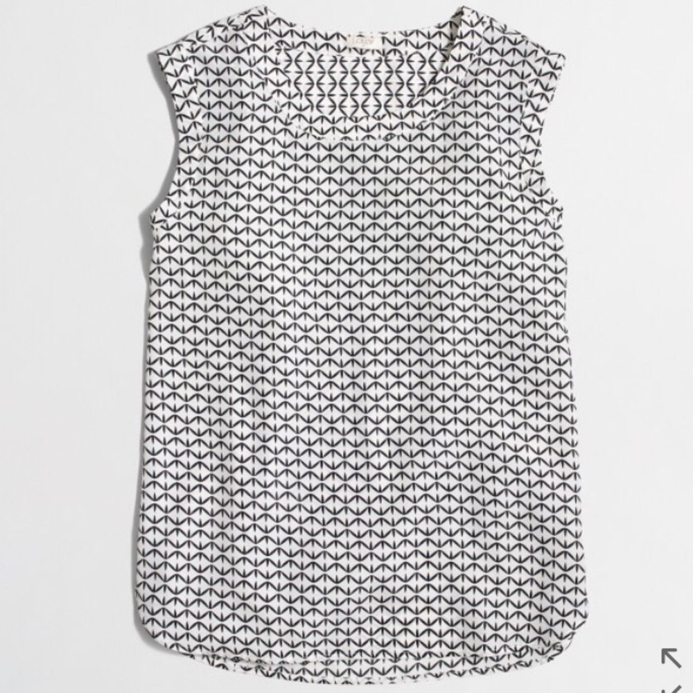 J. Crew Drapey Printed Sleeveless Top