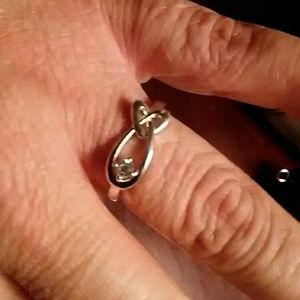 Sterling Silver Ring w/white topaz stone