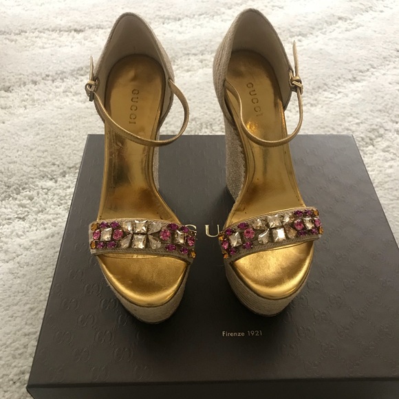 Gucci Shoes - Gucci Caroline crystal band espadrilles