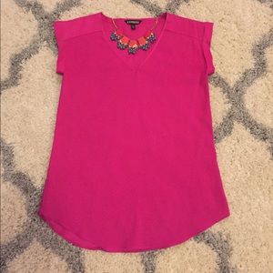 Bright pink Express top Size Small EUC